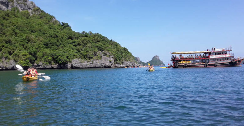 Kayaking in the Gulf of Thailand